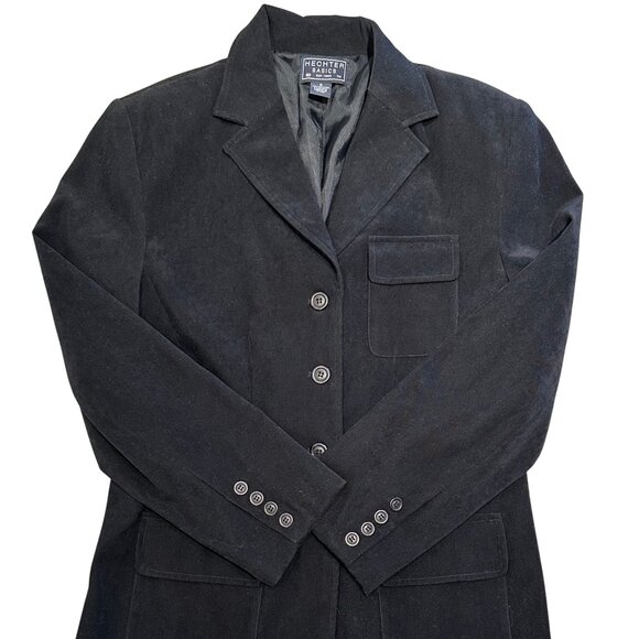 Daniel Hechter Black Suede Blazer with lapel pocket - Picture 1 of 6